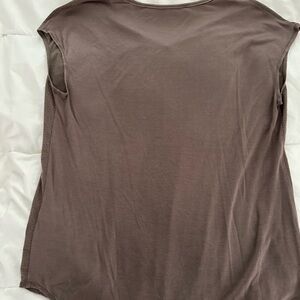 Max studio faux suede front top.